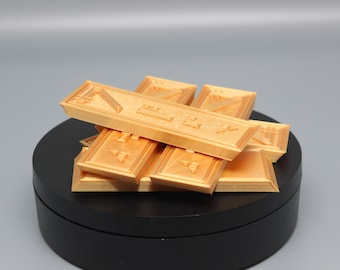 1x Créditos Republicanos Créditos de Ouro para o Jogo Sabbac como em Star Wars Lingotes Galácticos Traje Acessório Cosplay