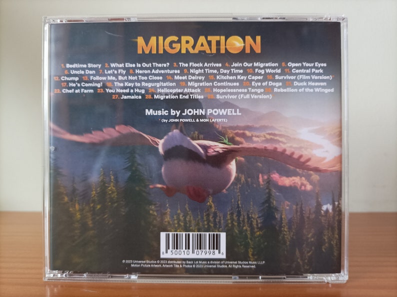 Migration Custom Soundtrack Cover by John Powell Original Motion Picture Soundtrack image 2