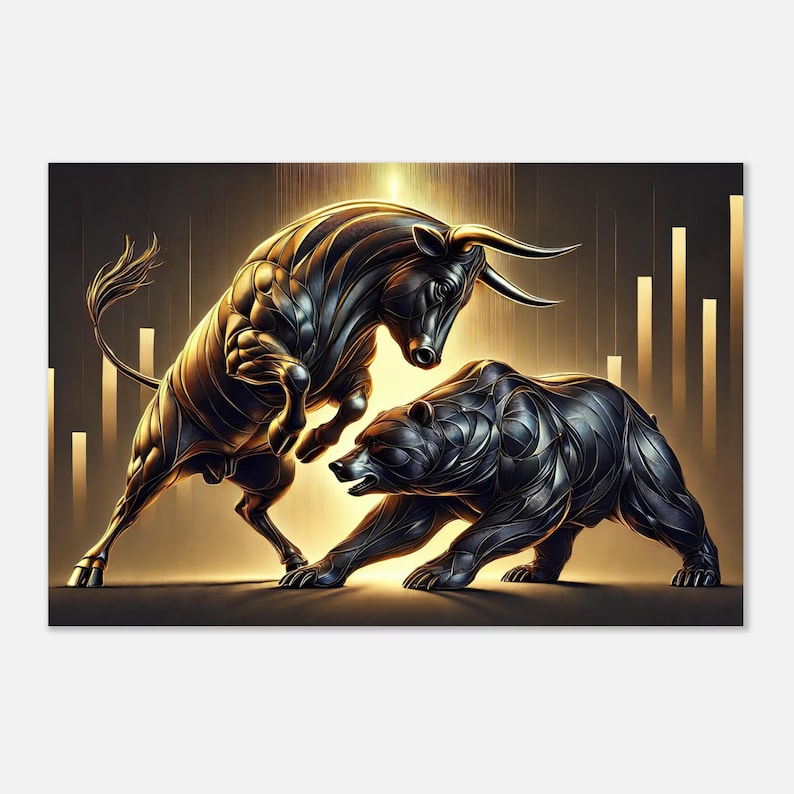 Epic Bull Vs Bear – Luxury Trading Wall Art for Traders & Investors ...