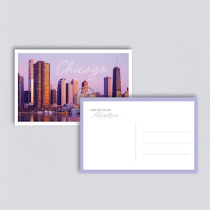 Chicago Cartão Postal | Download digital - 8,5 pol. x 5 pol.
