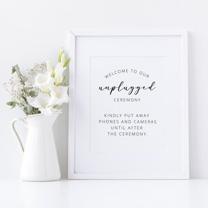 Unplugged Wedding Ceremony Sign | Wedding Decor | Digital Download
