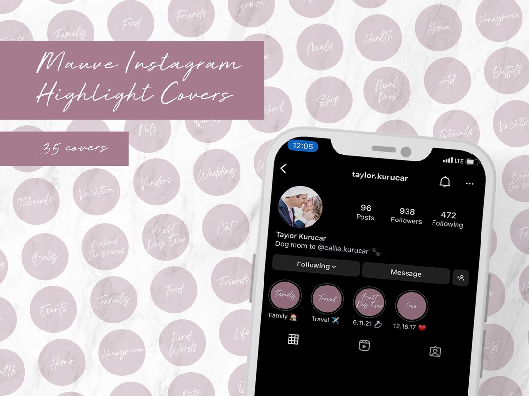Instagram Highlight Covers for Everyone | Mauve | Instagram Story ...