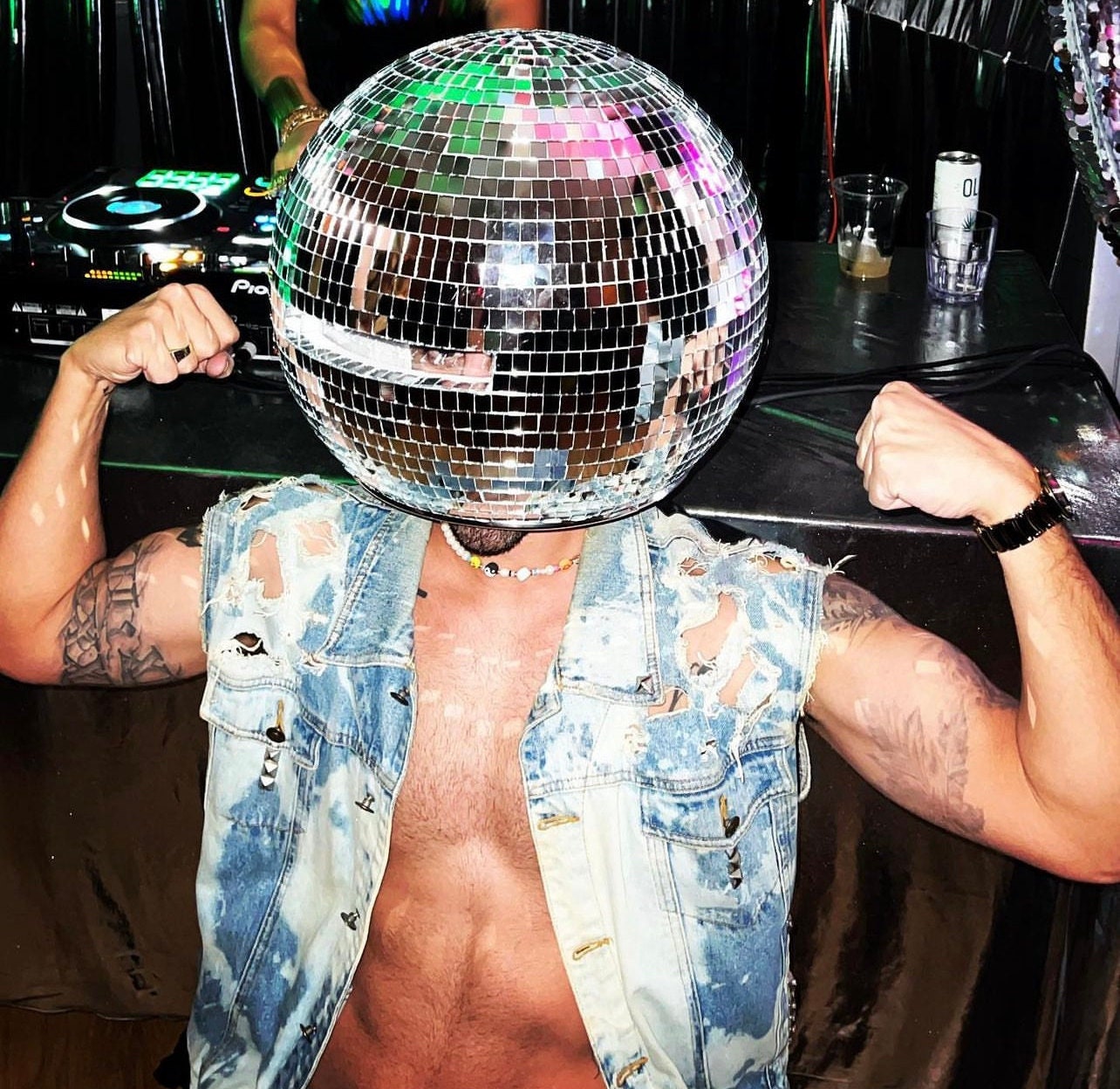 Disco Ball, Disco Helm, Disco Ball, Disco Ball, verspiegeltes Glas