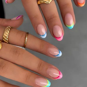Handmade Custom Gel Press On Nails: Premium Quality, Handpainted, Trendy