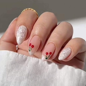 Press On Nails, Reusable , Short , Almond , French Tip , Y2K , Glue On, Fake , Artificial , Gel , Acrylic