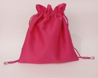 Borsa a sacchetto in raso satin fatta a mano, bag elegante minimal, mini bag donna da sera cerimonia matrimonio, pochette morbida