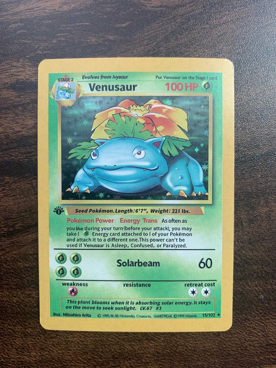 1st Edition Venusaur Base Set high Quality Proxy Etsy