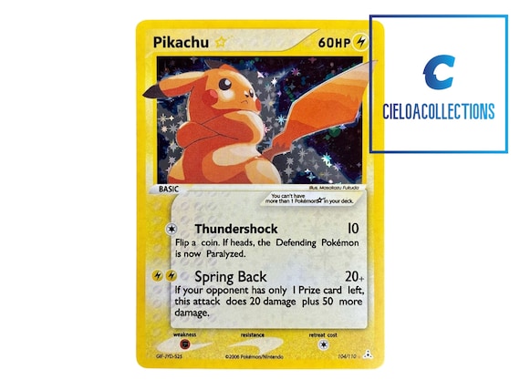 Pokémon Gold Star Pikachu (high Quality Proxy) - Etsy