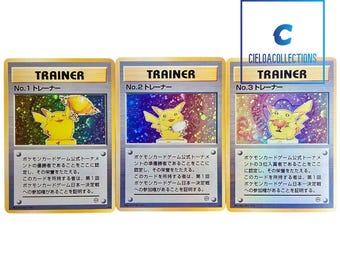 Pokemon Card - Pikachu Illustrator Gold Plated Metal Card
