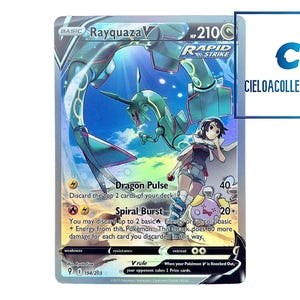 Rayquaza V (Alternate Full Art) - SWSH07: Evolving Skies (Proxy di alta qualità)