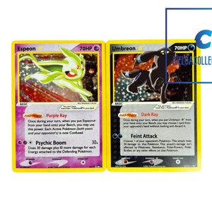 Pokémon Gold Star Espeon e Umbreon (Proxy de alta qualidade)
