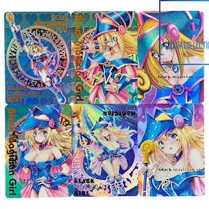 Lote de 6 cartas promocionales de Yu-Gi-Oh Dark Magician Girl Dungeon Dice Monster DDM (proxy de alta calidad)