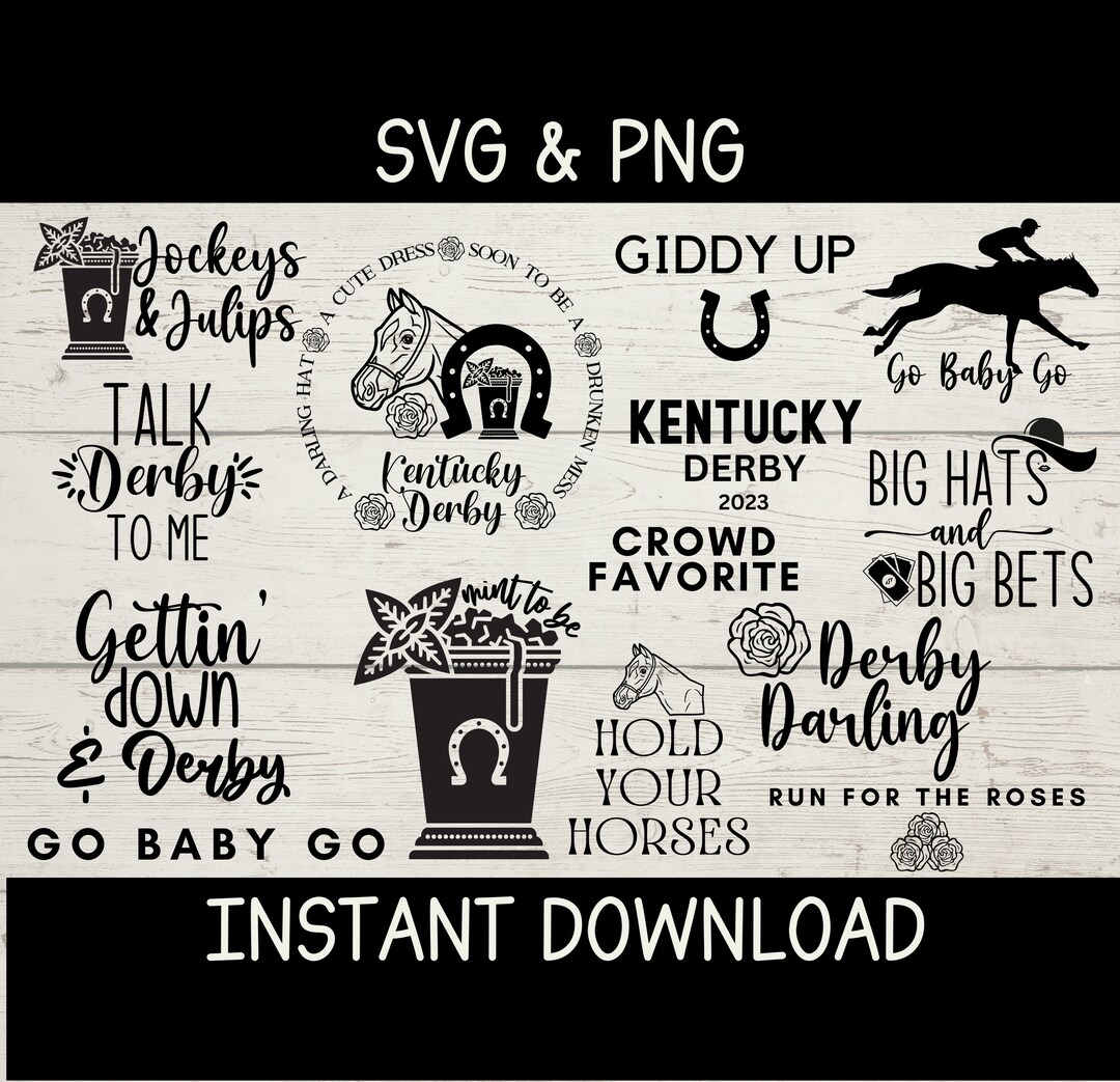 Derby Svg Kentucky Derby SVG PNG Bundle Kentucky Derby - Etsy