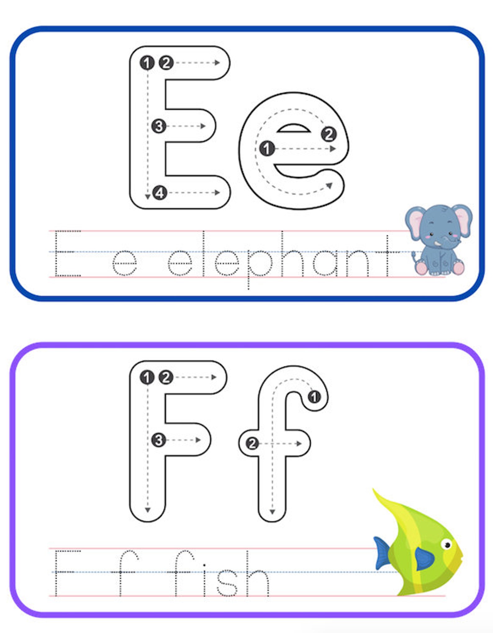 Alphabet Flashcards Printable Jumbo ABC Cards Oversized Etsy Canada