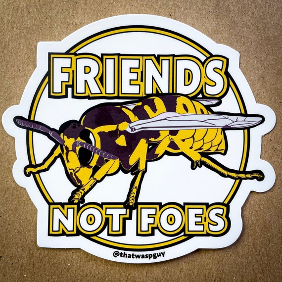 Friends not Foes Vinyl Bumper Sticker