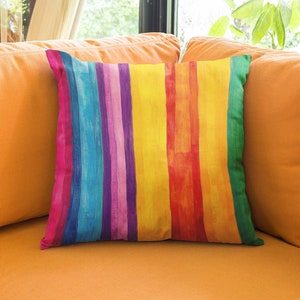 Mexican Fiesta Decorative Pillow - Brighten Up Your Home with Colorful Festival Vibes, Colorful pillow, decorative pillow, Colorful stripes