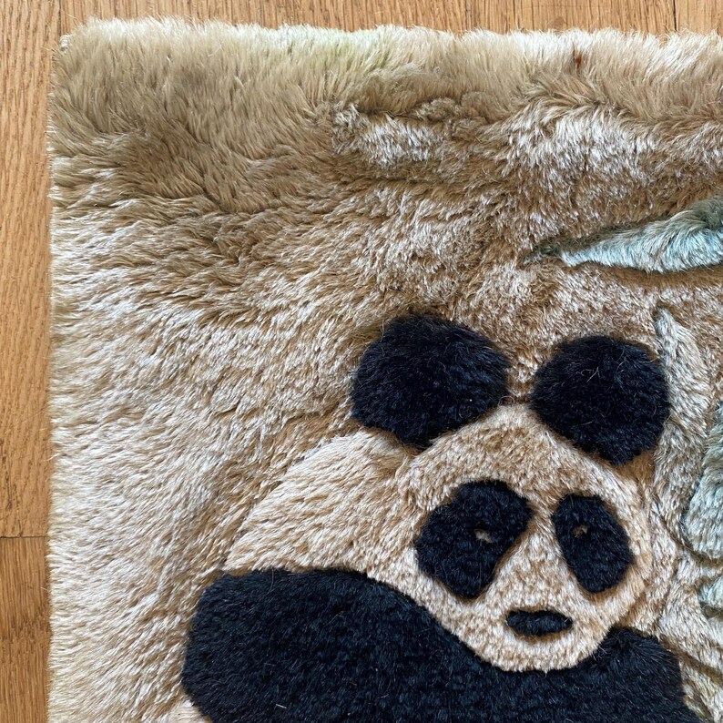 Vintage Rug 13” X 13.5” Collectible Chinese Panda Oriental Rug - Etsy