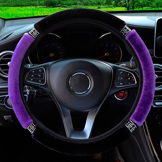 Pink Crystal Car Steering Wheel Covers for Girls Ladies Car Accessories  Bling Bling Rhinestone Ashtray Car Interior Decoration