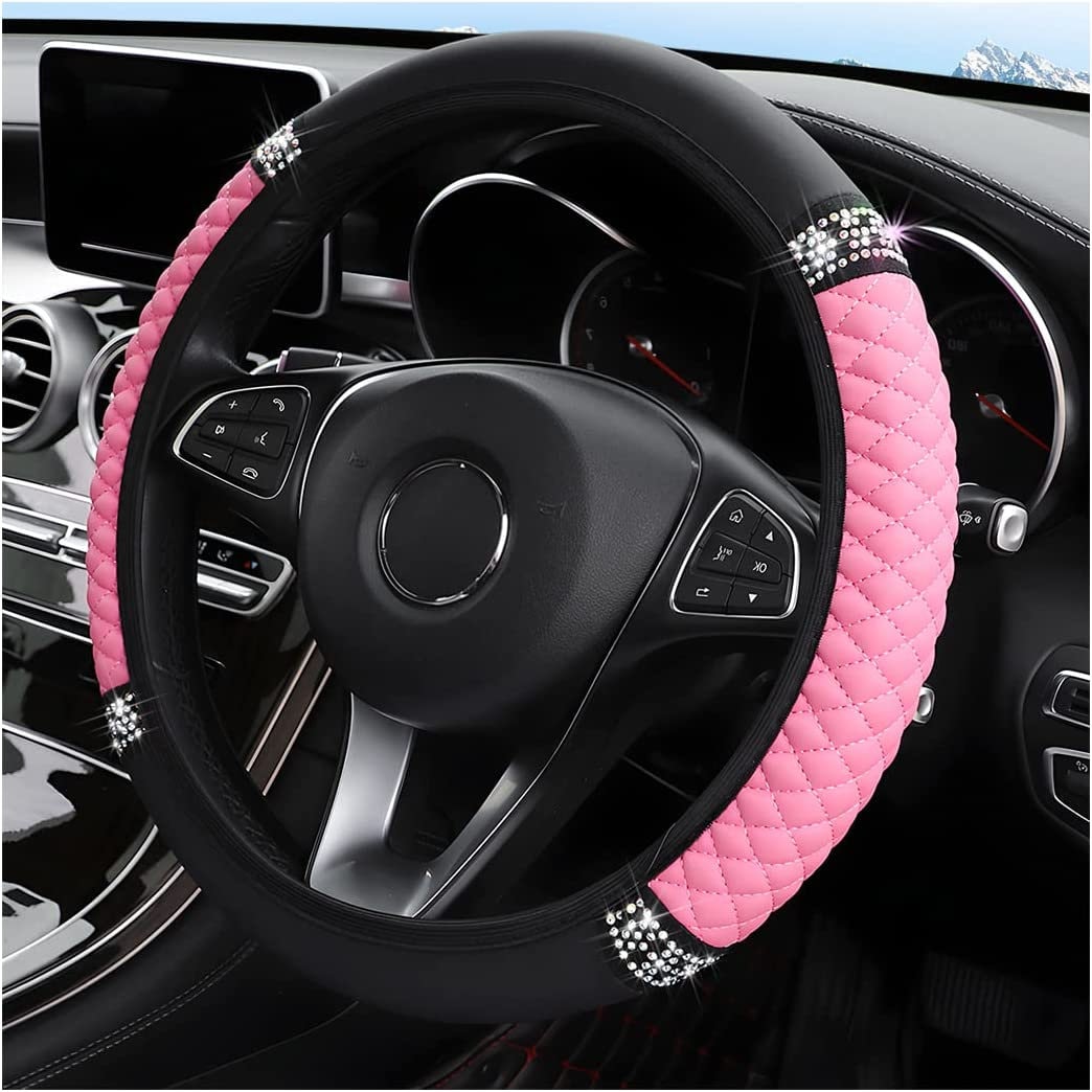 New Hand Sewing DIY PU/Leather Car Steering Wheel Covers - Car Steering Wheel Cover, Steering Wheel Cover