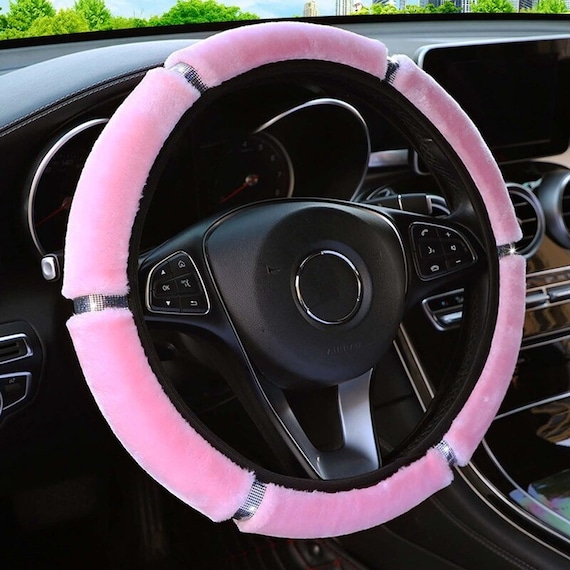 Car Accessories Car Short Plush Steering Wheel Cover - Temu