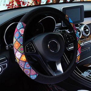 Steering Wheel Cover for Women Universal fit Steering wheel cover Custom Car Interior Anti-Slip Accessories image 1