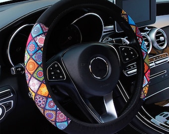 Steering Wheel Cover for Women Universal fit Steering wheel cover Custom Car Interior Anti-Slip Accessories