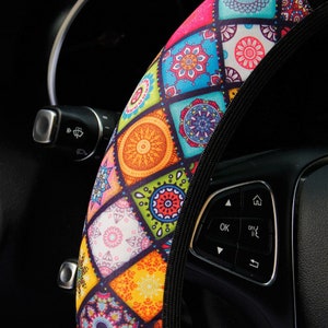 Steering Wheel Cover for Women Universal fit Steering wheel cover Custom Car Interior Anti-Slip Accessories image 3