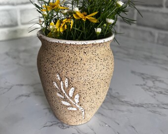 Vaso Lupine in gres maculato