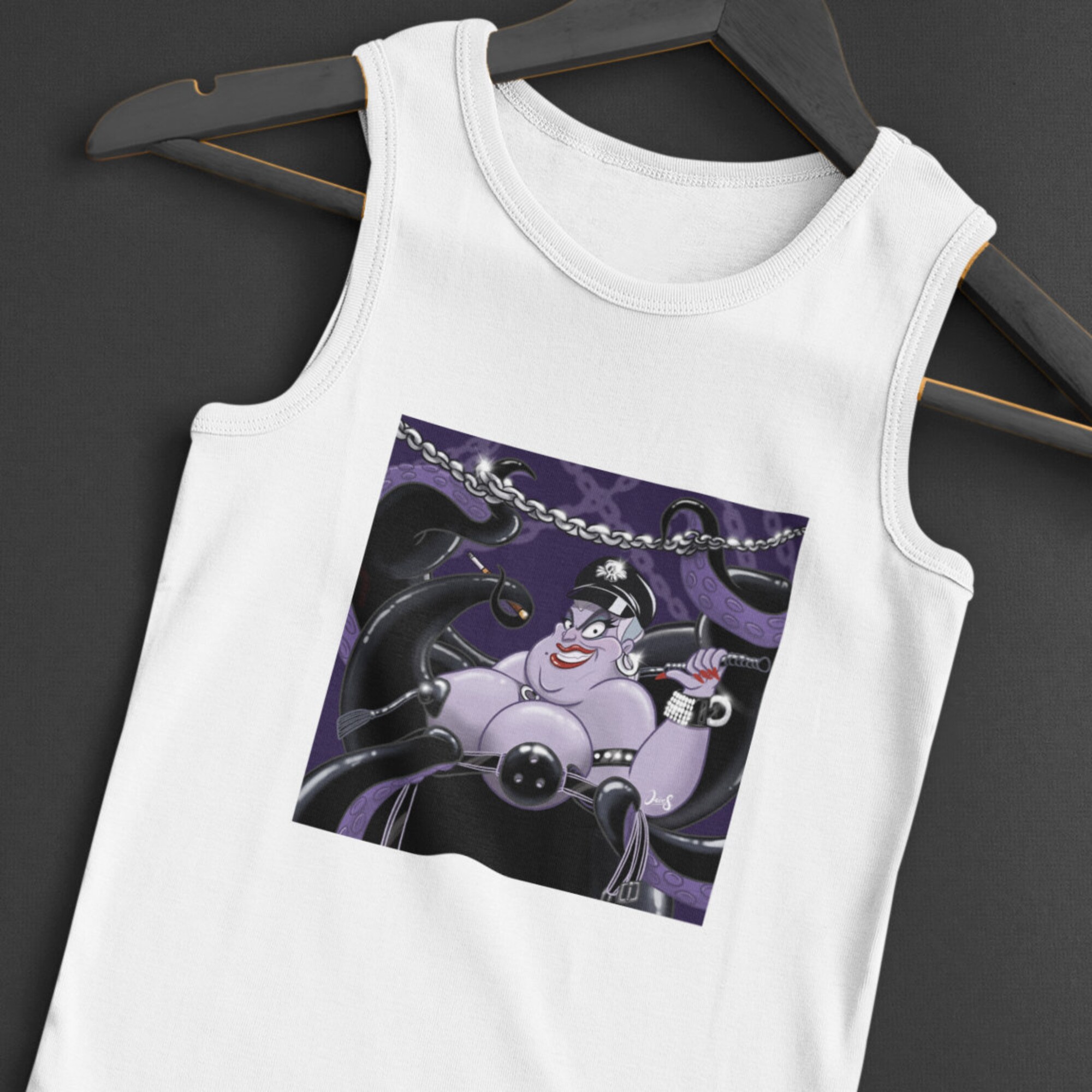 Discover Unisex Tank Top Ursula Fetish, Disney Villains, The little Mermaid, BDSM, Explicit, Mature, Fanart, Parody, Fun Tank Top, Gift, Clothes, +18