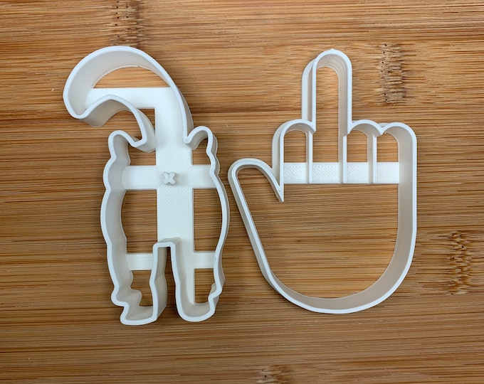 Middle Finger and Cat Butt Cookie Cutter Set