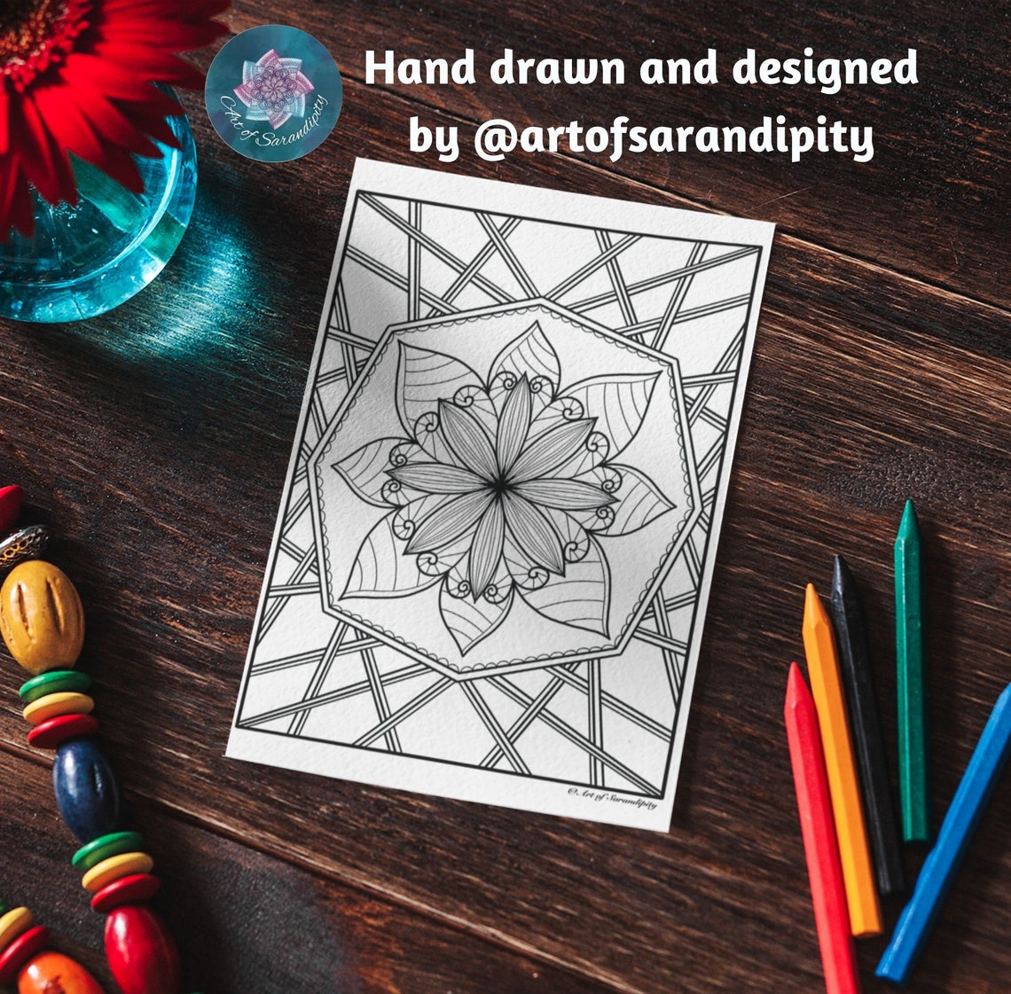 Mandala Coloring Pages Relaxing Coloring Pages 5 Printable - Etsy