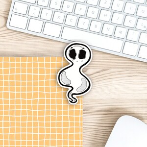 Origin Bertha|Geist Vinyl die cut Aufkleber|gruselige Planer Aufkleber Schreibwaren|glänzend oder matt laminierte Oberfläche