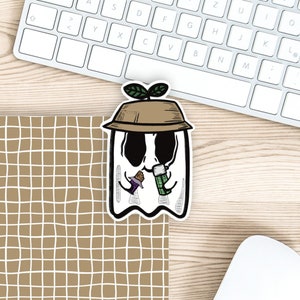 Camping Herbert|Gespenst Vinyl Aufkleber|Gespenst Planer Sticker Briefpapier|Snack Geist Aufkleber|