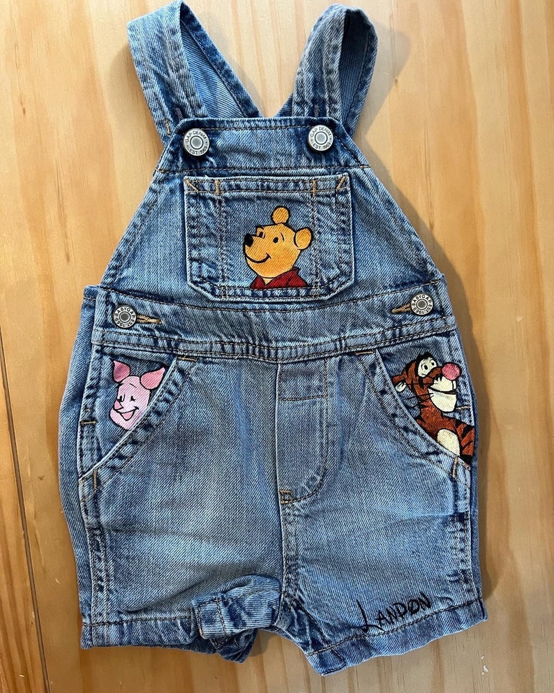 Winnie the Pooh Baby Overalls Etsy