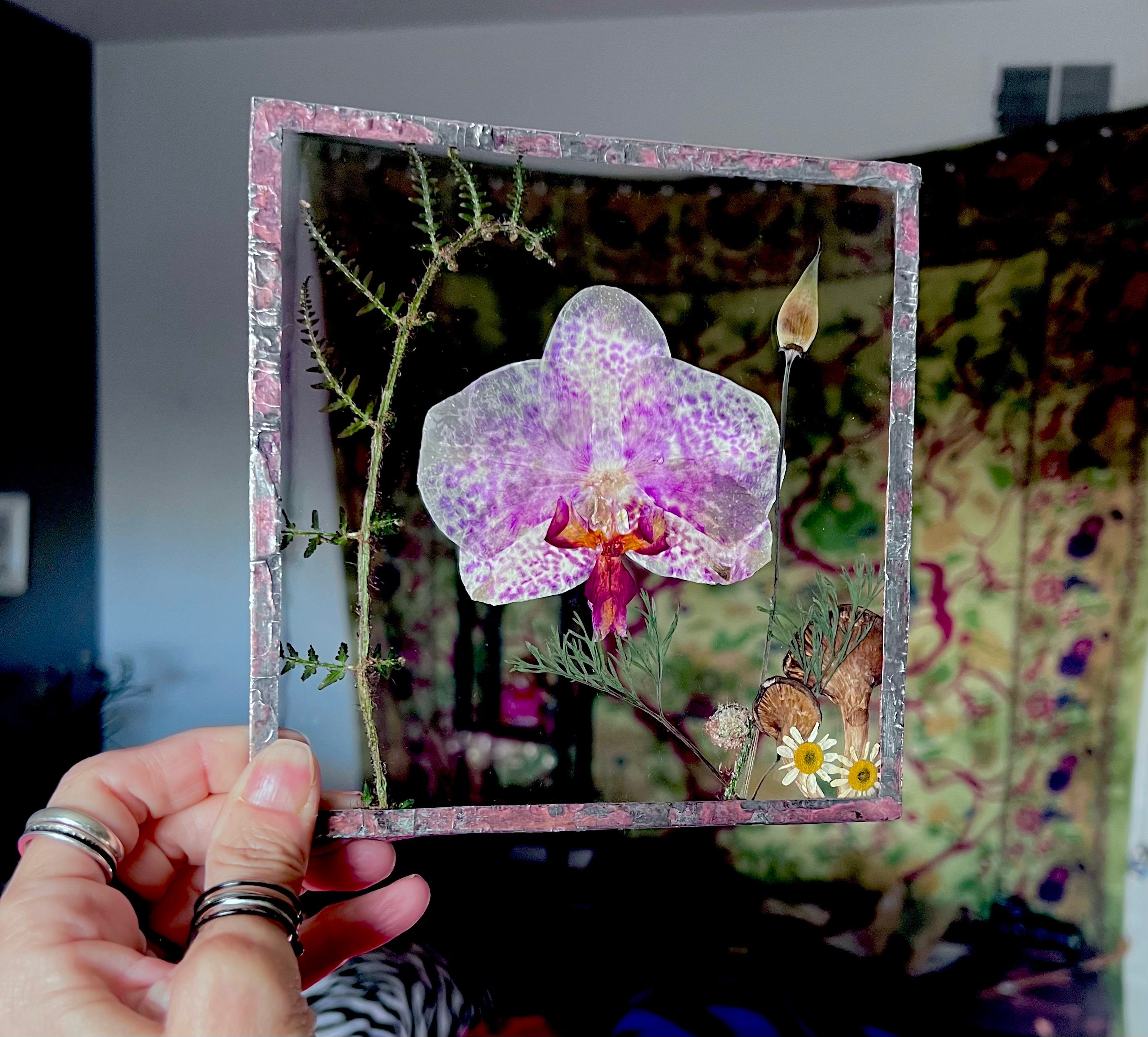 Handmade Crochet Light Orchid Purple and Dark Orchid Purple Baby Blanket 