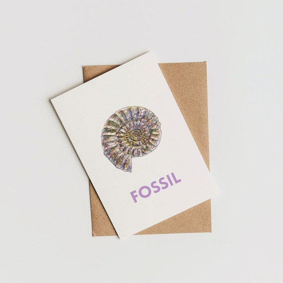 Fossil mosaic effect card, personalised send direct option