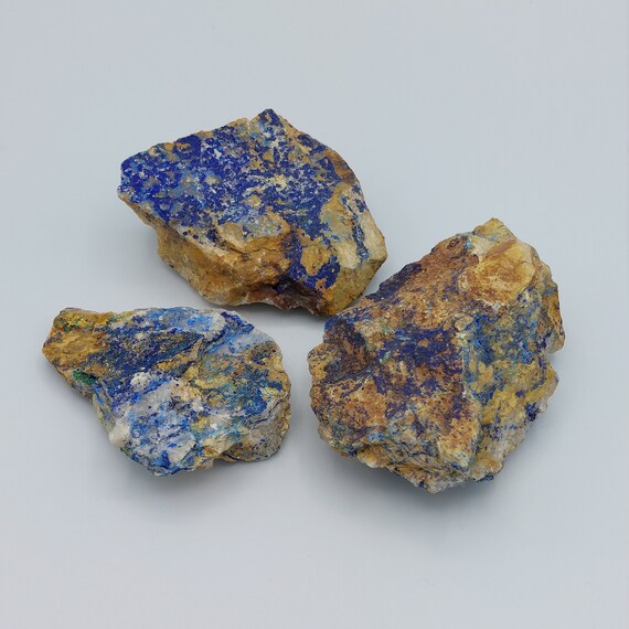 Azurite and Malachite raw mineral specimen