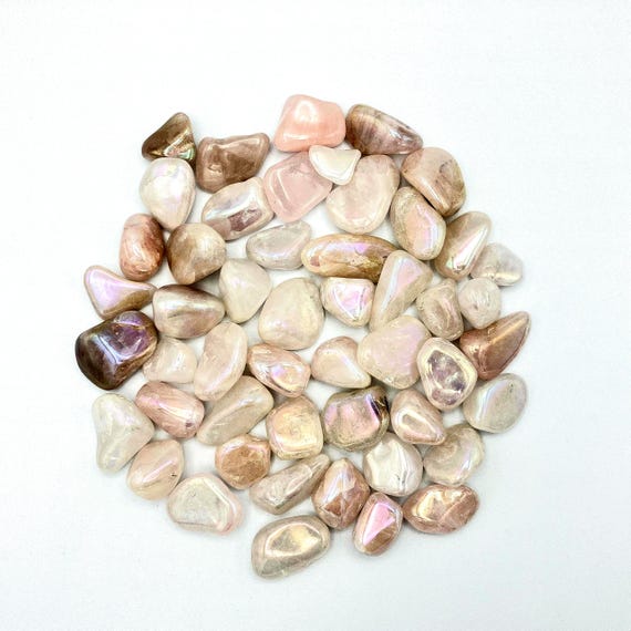 Aura Rose Quartz Tumblestones