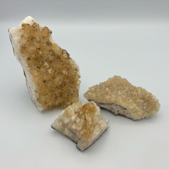 Citrine Natural Druzy Clusters
