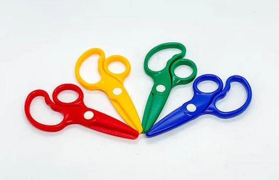 Play Dough Scissors-Preschool Training Scissors -Plastic Scissors Rounded  Edges with Level-Learn to Cut with Scissors