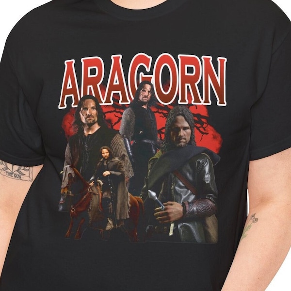 Retro Aragorn Shirt - Vintage Viggo Mortensen Tee - Legolas Cosplay Essential - Unique Gift for Tolkien Fans