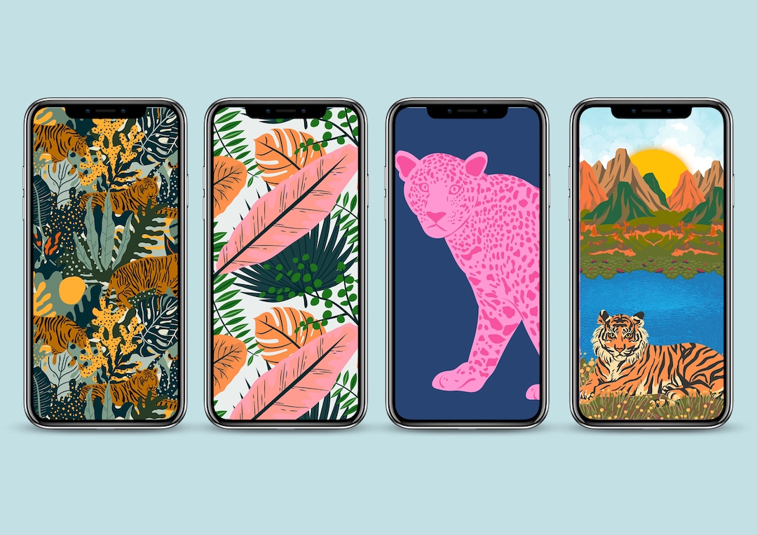 Jungle Phone Wallpaper Bundle Digital Download Etsy