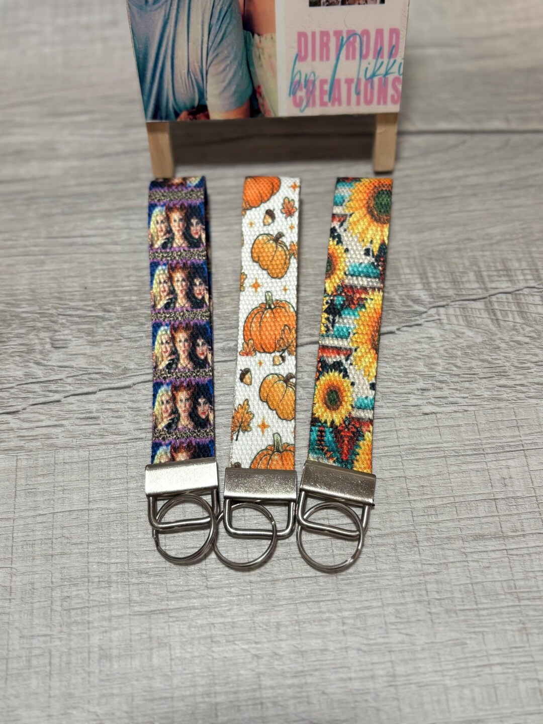 Fall Keychains Adult Fall Wristlet Key Fob Keychain/sublimated Autumn Keychain Strap With ...