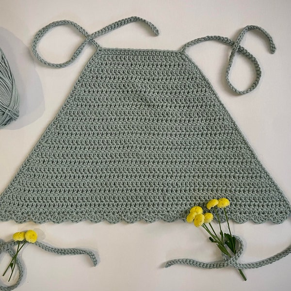 Quick Beginner Friendly - Curie Crop Top - Halter Top - Crochet Pattern