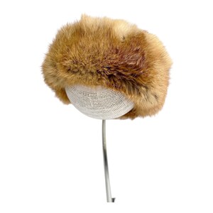 Fox Fur Hat With Black Suede Cap, Warm and Luxurious 