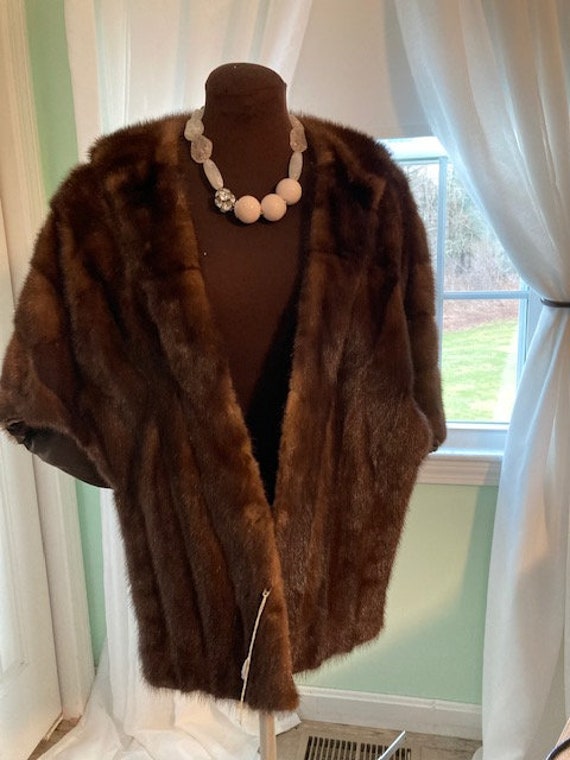 Beautiful chocolate brown mink stole