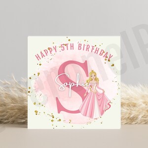 Gepersonaliseerde eerste kaart, prinses verjaardagskaart, gelukkige verjaardagskaart voor meisje, wenskaart, moeder, dochter, nichtje, leuke verjaardag