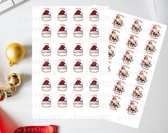 24 adesivi personalizzati per regali di Natale, etichette natalizie, etichette per regali di Natale, adesivi per bambini, adesivi natalizi per famiglie, da Babbo Natale