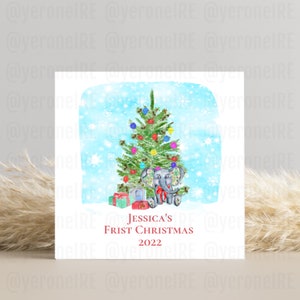 Personalisierte erste Weihnachtskarte, Babys 1. Weihnachtskarte, Mädchen 1. Weihnachtskarte, Jungen erste Weihnachtskarte, personalisierte 1. Weihnachten