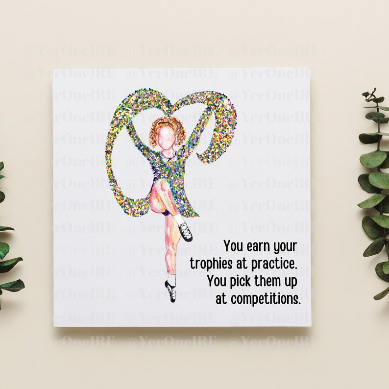 Carte de danse irlandaise, danse irlandaise, citation inspirante, art arc-en-ciel, aquarelle, irlandais, cadeau pour professeur, carte de félicitations, personnalisation image 4